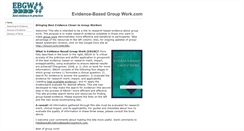 Desktop Screenshot of evidencebasedgroupwork.com